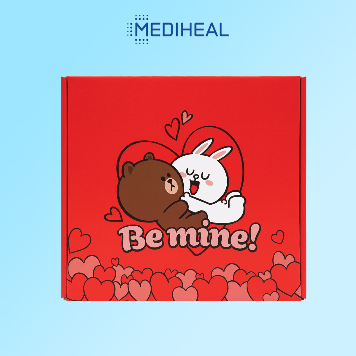 Gambar [MEDIHEAL] LINE FRIENDS  BE MINE  SPECIAL SET   LINE 4cases each(4ea) + HAND(1case) + Foot(1case) + Cosmetic Pouch + Hand Soap