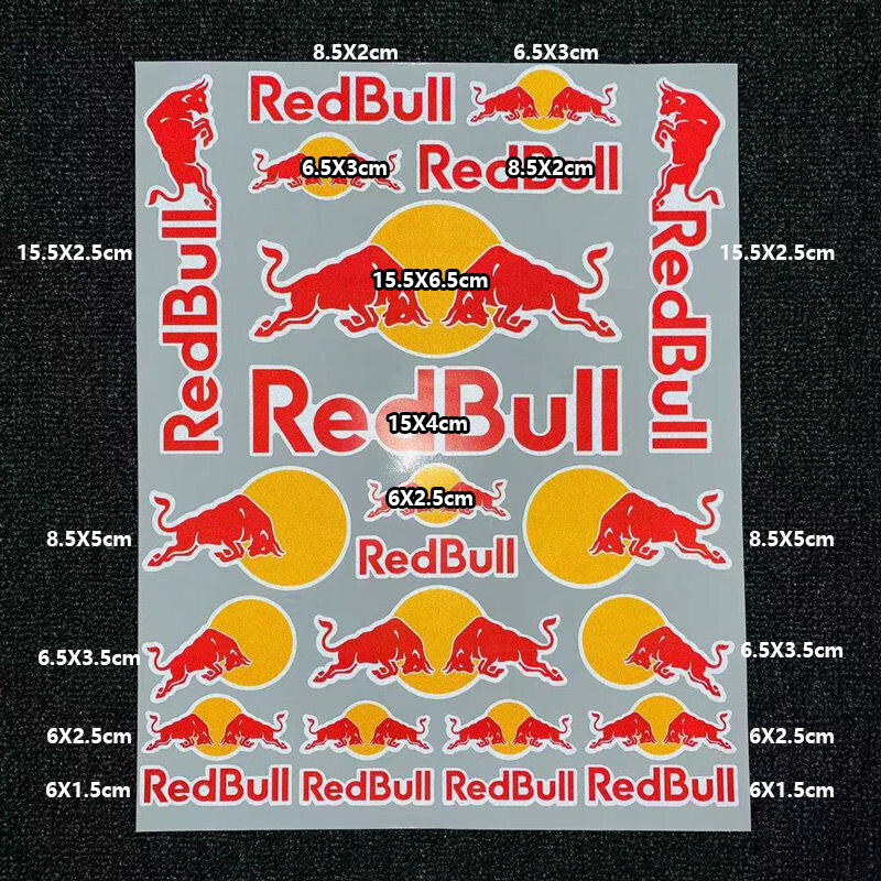 Redbull Xe Đạp Phản Quang Tia Laser Cầu Vồng Mũ Bảo Hiểm Xe Máy Moto Xe Đạp Sticker Decal tạo kiểu c