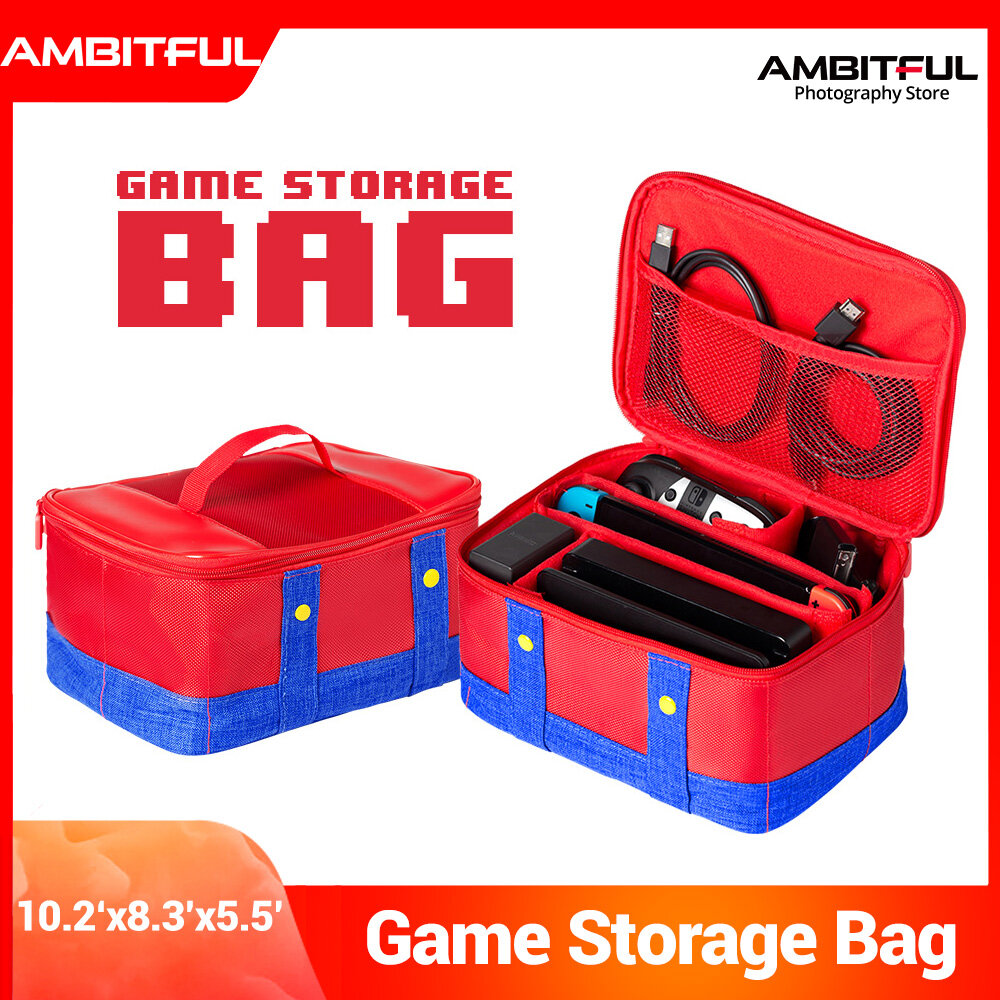Ambitful lớn bảo vệ mang theo trường hợp đối với bộ chuyển đổi nintendo oled giao diện điều khiển pro điều khiển du lịch túi lưu trữ trường hợp đối với phụ kiện công tắc