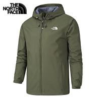 VUUG The North Face Jaket Daki Gunung กลางแจ้งผู้ชาย Sharkskin นาฬิกาทหารกันน้ำกันลมมีฮู้ดไซส์ใหญ่แจ็คเก็ตทรงหลวม S-5XL ตาข่ายระบายอากาศได้ดีในตัว