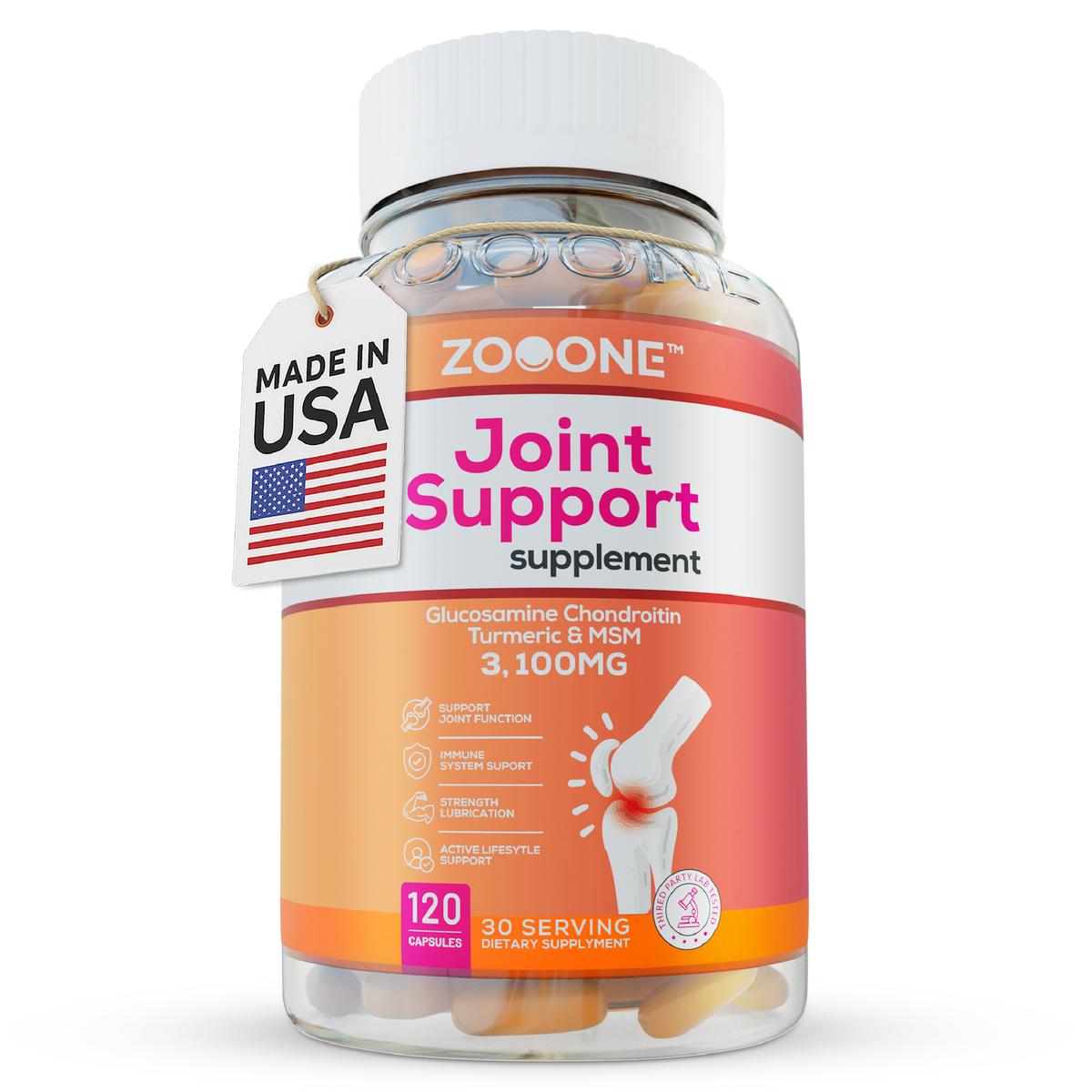 {hannahlopez} ZOOONE 3100mg Glucosamine Chondroitin Turmeric&Msm - Joint Support Supplement for Relief 120 Tablets for Bones, Back, Knees, Hands (120 Tablets) Harga  111 Ringgit*Penghantaran Percuma