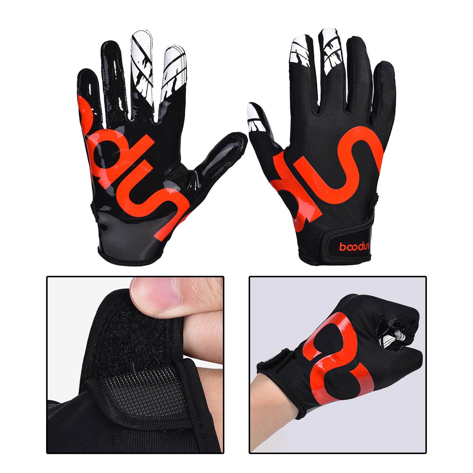 1 Pair of Breathable Baseball Glove Anti-slip Silicone Palm Batting Gloves Softb 