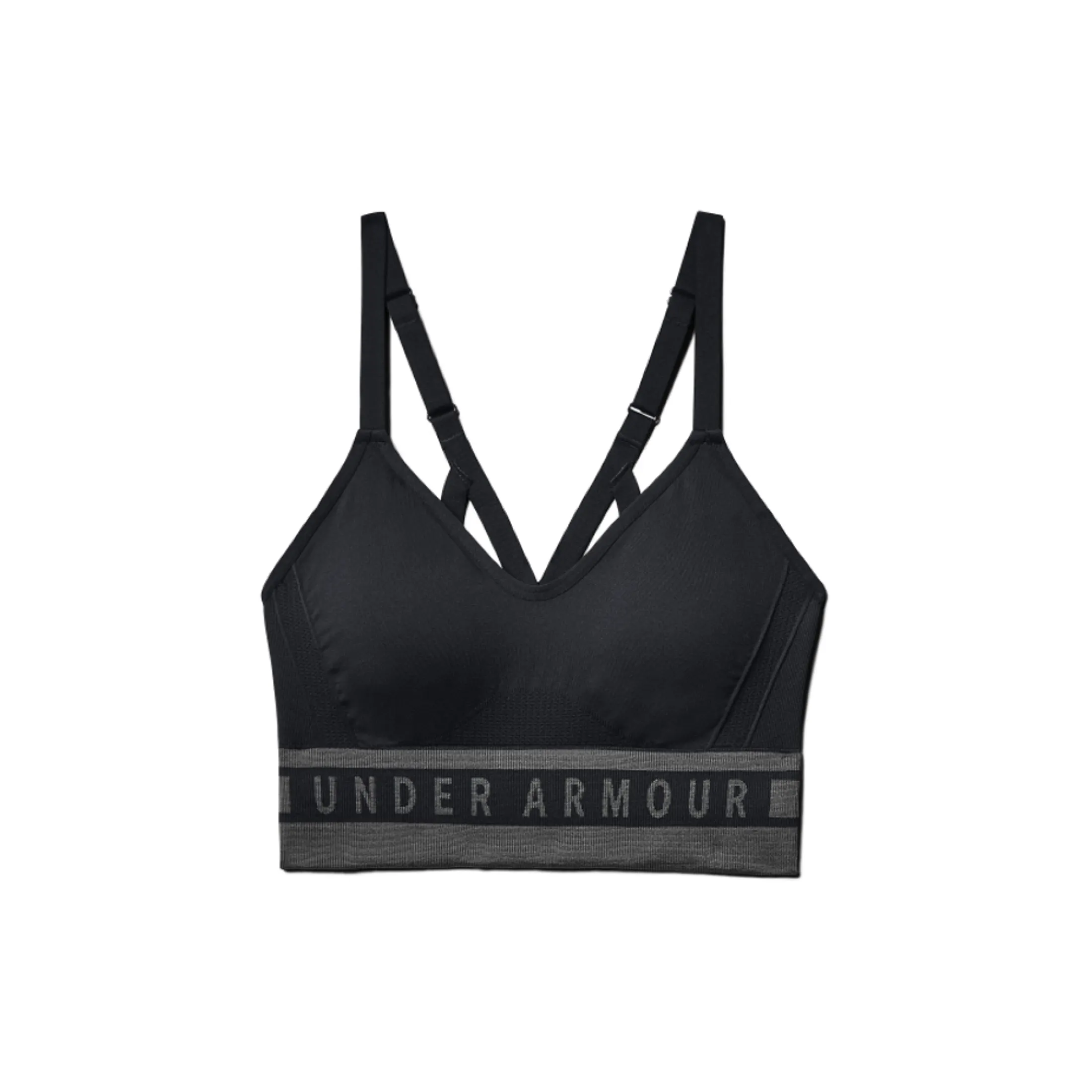 under armour training seamless longline bra in bright pink