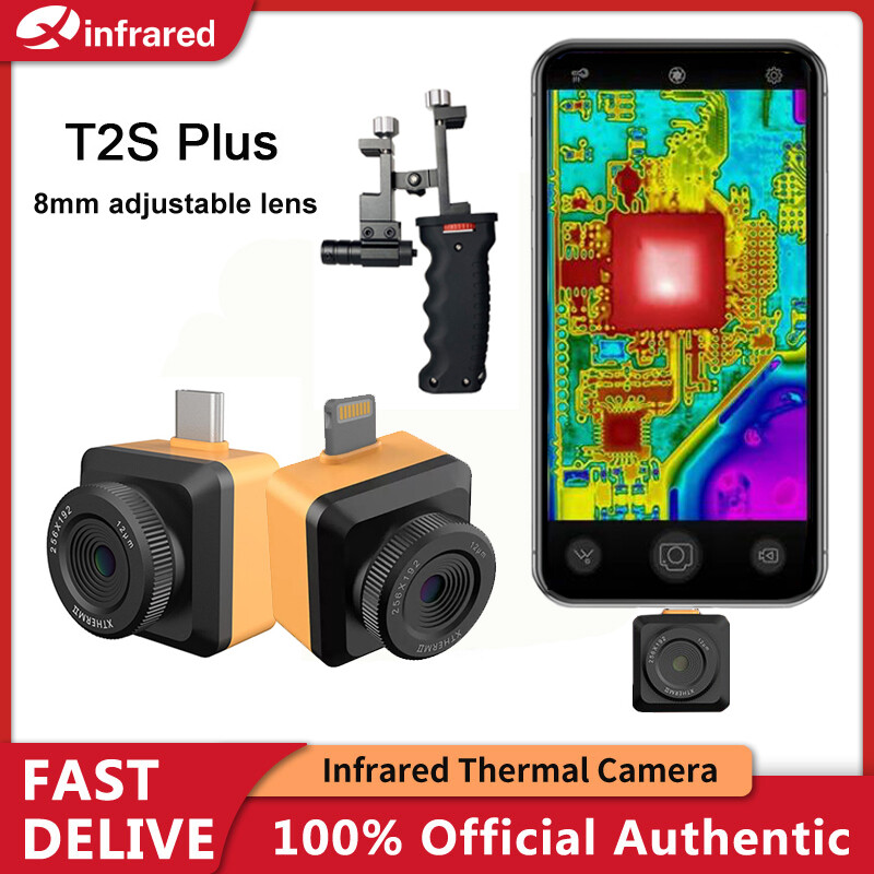 Infiray t2s plus máy chụp ảnh nhiệt máy ảnh hồng ngoại máy đo nhiệt độ hình ảnh pcb 25hz chẩn đoán lỗi phát hiện sửa chữa cho điện thoại android typec