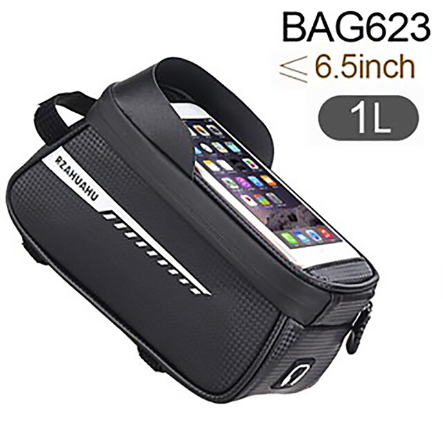 Newboler 2L Quick Detachable Bicycle Bag Frame Front Top Tube Bag Waterproof Cover 7.2 Inch Touch Sc