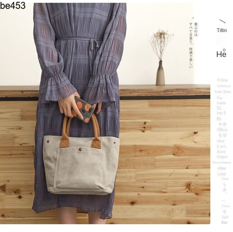 2021 new canvas bag working wear Japanese and Korean tote bag women's fashion cloth handbag fabric bag small cloth bag