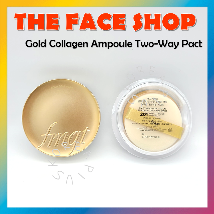 [THE FACE SHOP] Fmgt Gold Collagen Ampoule Two-Way Pact SPF40 PA + + 9.5G