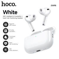 New hoco EW98 Genuine Earjoy app USB-C Charger TWS Wireless ANC Noise reduction Earbuds AI and online translation heart rate monitoring Bluetooth 6.0 HIFI Stereo Built-In Microphone Office wireless headset