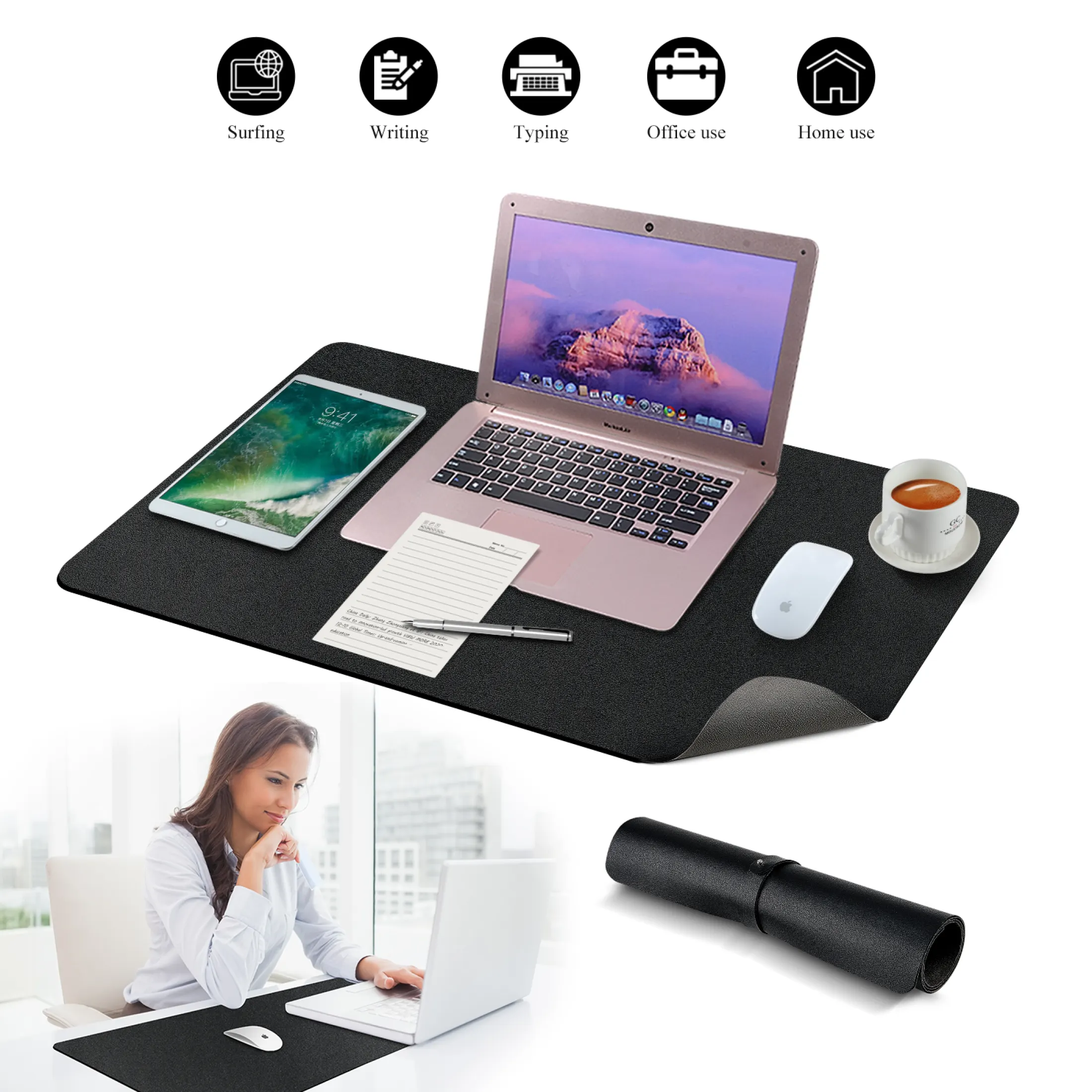 Large Mouse Pad Extra Non Slip Desk, Large Desk Protector Material