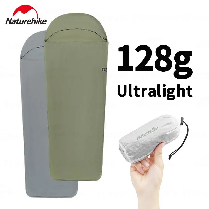 Naturehike 2024 Hàng Mới Về Tấm lót túi ngủ du lịch đơn kéo dài phong bì 128G siêu nhẹ cắm trại Phụ kiện túi ngủ