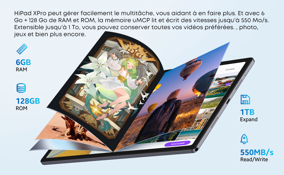 CHUWI HiPad XPro Tablet Android 12 Tablets 6GB 128GB 10.5 Inch FHD