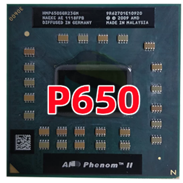 Phenom bộ vi xử lý cpu máy tính xách tay p650 lõi kép 2.60 ghz 2mb l2 cache socket s1 pga638