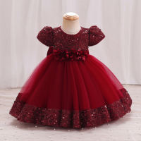 MQATZ Baby Girls Dress Kids Gowns Newborn Lace Princess Clothes For Child 1 Year Birthday Party Costume Infant N2116#