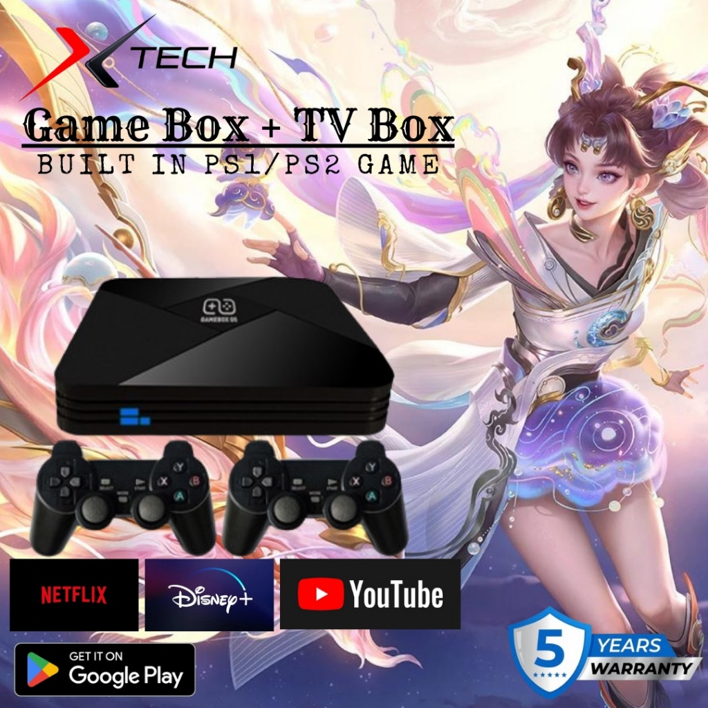 Miyoo G5 Game Box 2024 50000+ Games TV Box 128GB 256GB 4K Dual-System HD Retro Video Game Console Built-In NDS/PS1/PSP PS2/PS3/PS4 - ยี่ห้อ Anytek ราคา 1,239 บาท*ส่งฟรี