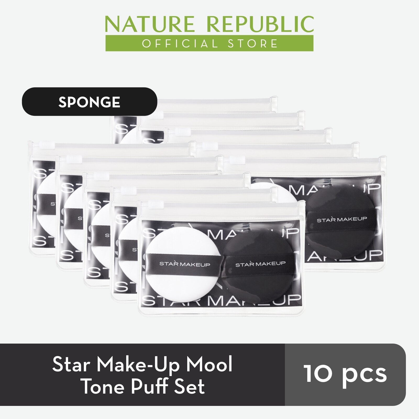 Gambar Nature Republic x Star Make Up Mool Tone Puff Set