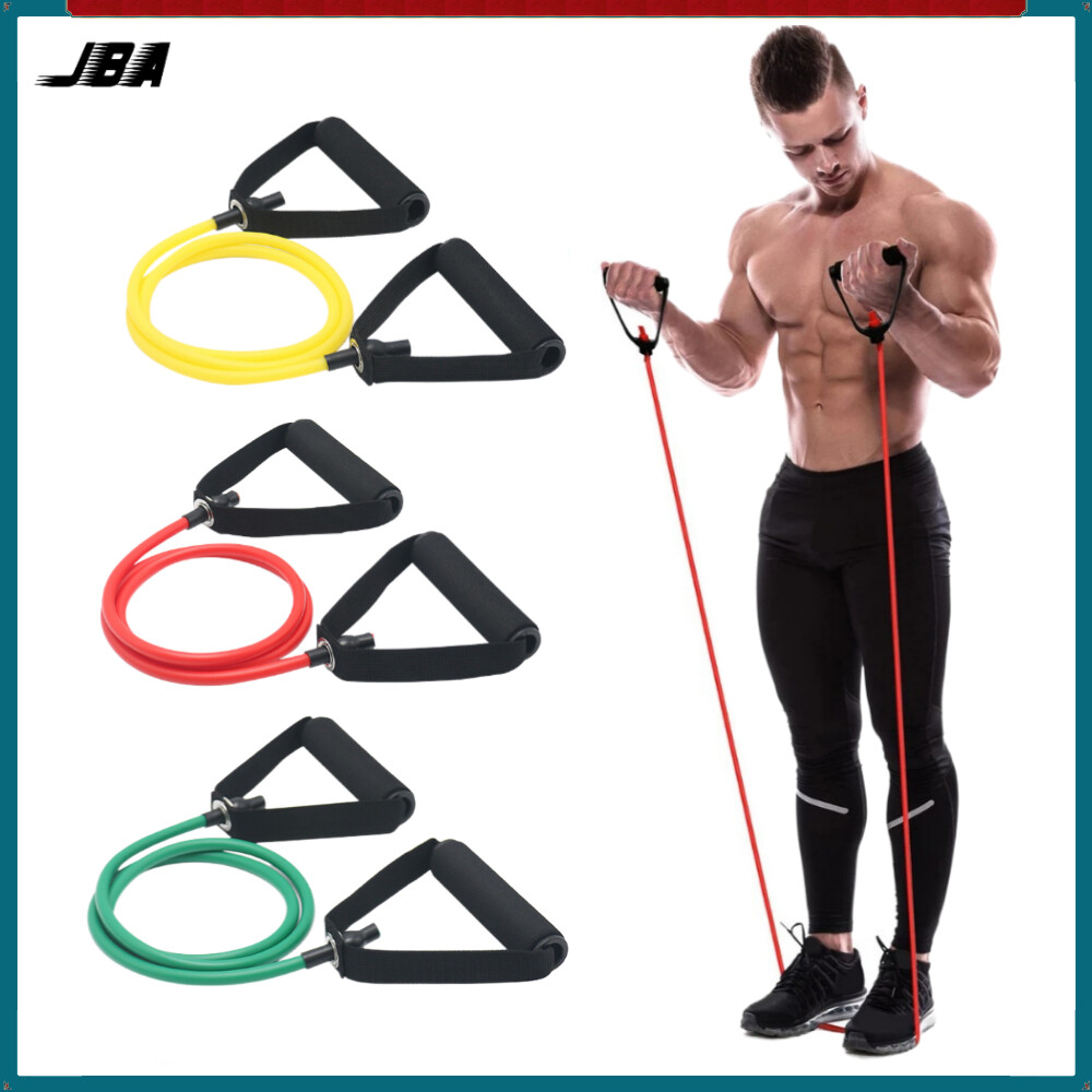 JBA Resistance Band With Handle 5 Levels 10-30lbs TPE Elastic Band For Workout Bands For Women Length 120cm Fitness Strap