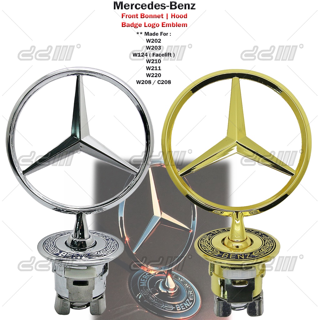 thumbnail image 2 of Glossy Chrome Mercedes-Benz Star Emblem With Pins (51-52mm) – AMG Style Badge 2 of 6