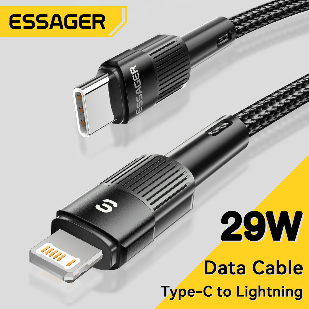 Essager Cáp PD USB C Sang L 29W Sạc Nhanh Sạc Điện Thoại iPhone 14 13 12 11 Pro Xs Max X Xr 8 7 6 Dữ