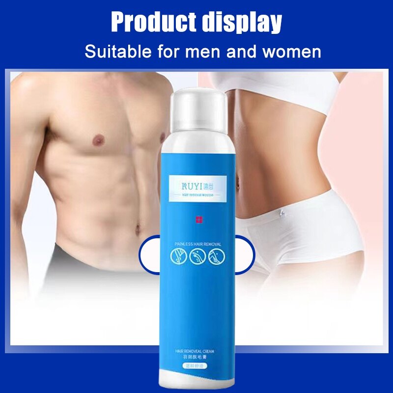 Gambar hair removal spray hair removal cream armpit private  body part hair removal quick painless safe full body without stimulation go to axillary leg hair mane private artifact male and female