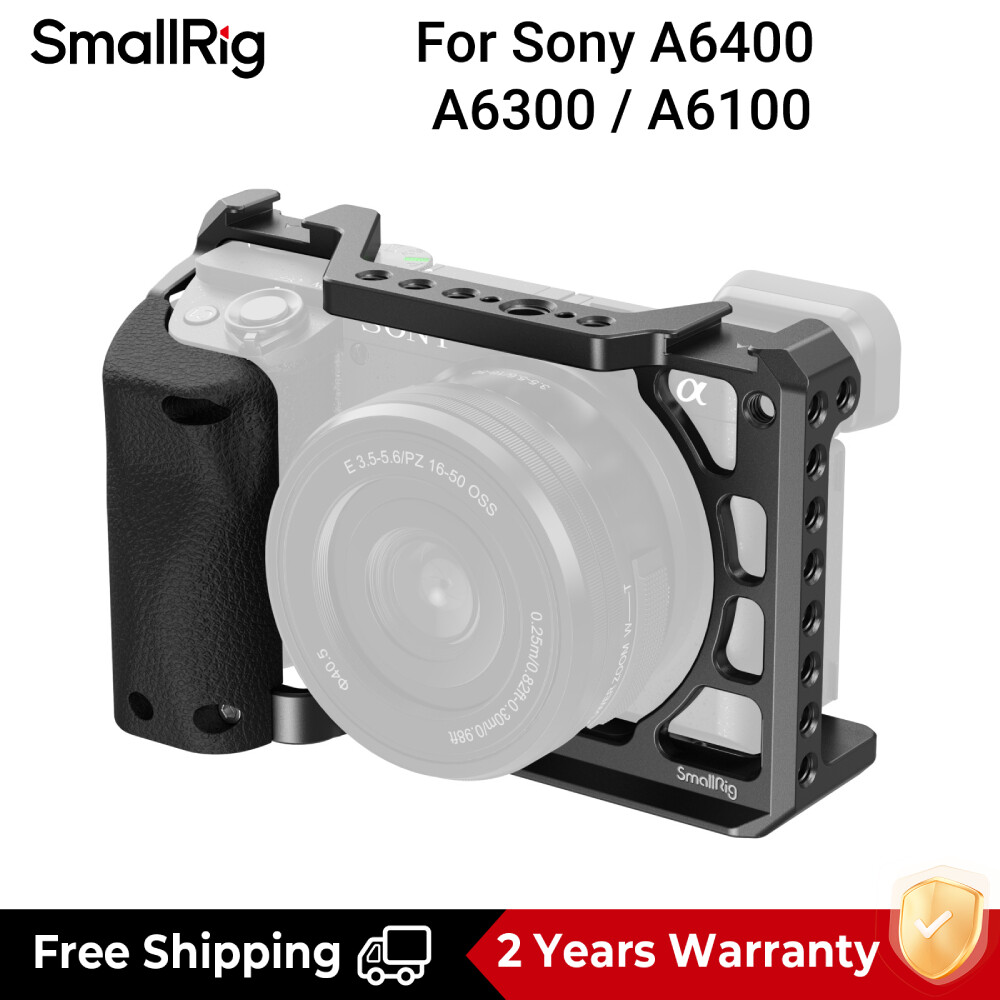 SmallRig Khung máy ảnh A6400 có tay cầm bằng silicon cho Sony A6100 / A6300 / A6400 3164