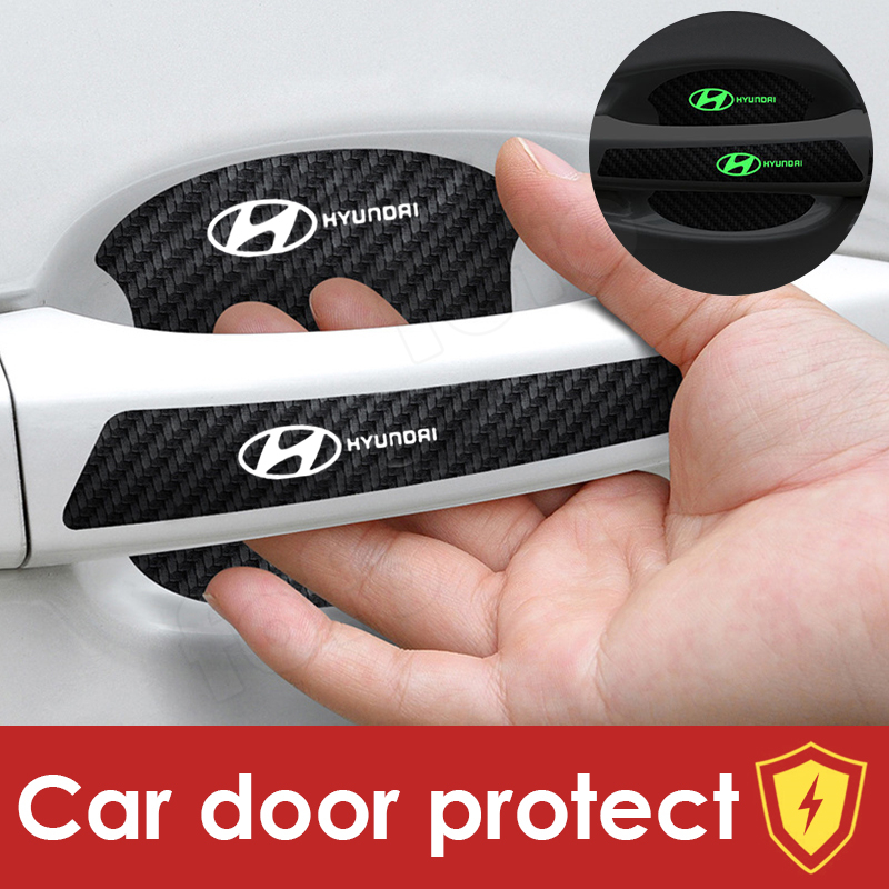 8Pcs/Set car door bowl luminous stickers carbon fiber pattern handle stickers For Hyundai anti-scratch protection stickers decorative stickers fit Hyundai all models Giá 39,000 Đồng*Miễn phí vận chuyển