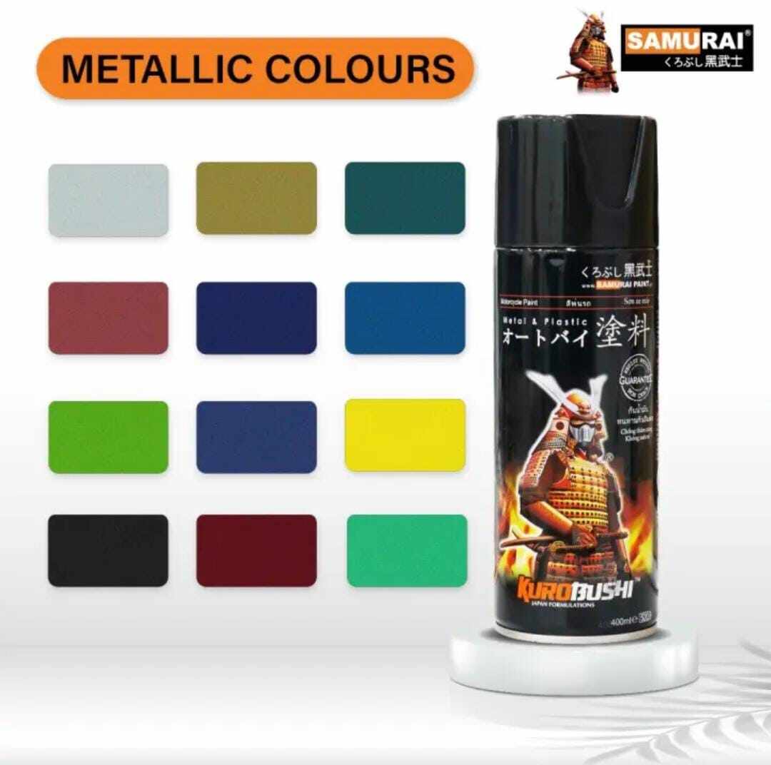 [Metallic Colour] Samurai Paint Spray Paint 400ML Price, Reviews