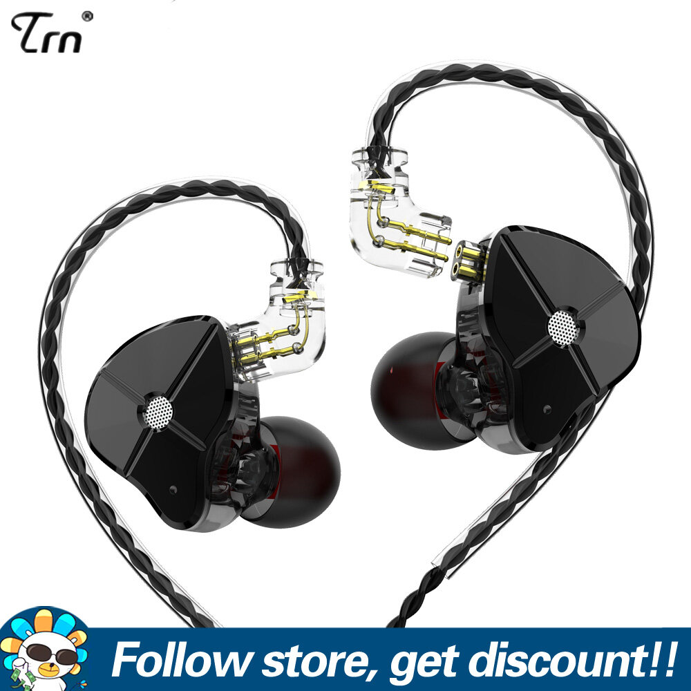 FAAEAL Tai Nghe Nhét Tai Kim Loại Hỗn Hợp TRN ST1 1BA + 1DD Tai Nghe Thể Thao Chạy Bộ Theo Dõi DJ HIFI Tai Nghe Nhét Tai Có Dây Tai Nghe Nhét Tai Có Thể Tháo Rời Cho Điện Thoại Di Động Xiaomi Huawei Iphone Máy Nghe Nhạc MP3 MP4