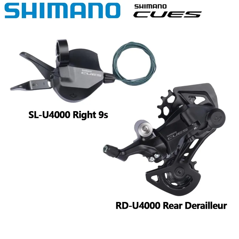 Shimano Cues U4000 9 Tốc Độ Mini Sl U4000 Shifter RD Cùi đề sau Phù Hợp MTB xe đạp leo núi Xe Đạp 9S