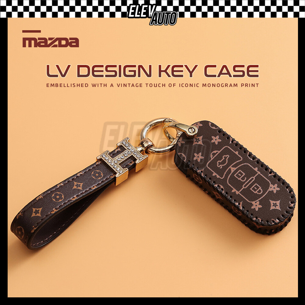 MAZDA 2 3 6 CX3 CX5 LV Design Leather Car Key Remote Cover Holder