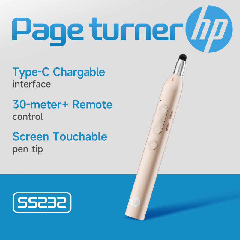 HP Laser Pointer - Screen Touchable Pen Tip Scalable Teaching Whip Multi-functional Buttoms Page-turning Laser Pen SS232 ราคา 659 บาท*ส่งฟรี