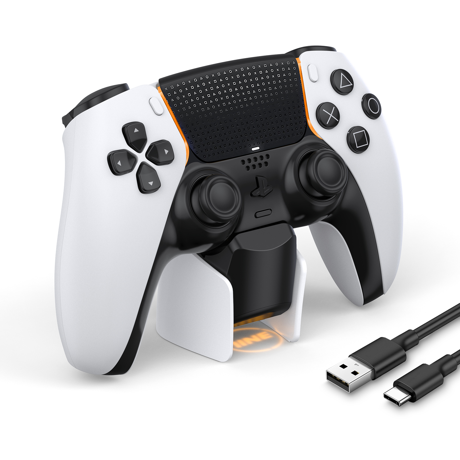 IINE Mini Charging Dock Compatible With PS5 Dualsense/ Dualsense Edge Controller Safe Charging PS5 Controller Fast Charging Station ราคา 503 บาท*ส่งฟรี