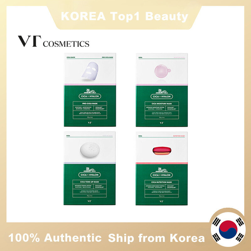 Mặt nạ vt cosmetics cica sheet mask - 5 type vt cica moisturizing reparing soothing facial mask