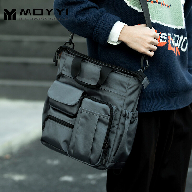  MOYYI Túi Đưa Thư Nam Chống Nước Đa Năng Thời Trang Mới Túi Công Sở Thường Ngày Bằng Nylon Túi Đeo Vai Sức Chứa Lớn Túi Xách Du Lịch Túi Đựng Hàng Đầu 