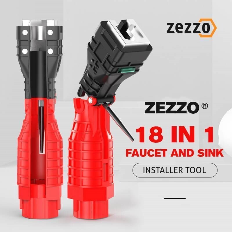 Gambar 18in1 Faucet amp; Sink Installer Wrench Anti Slip Handle Double Head Maintenance Tool Bathroom Faucet Sink Installation Wrench Tool