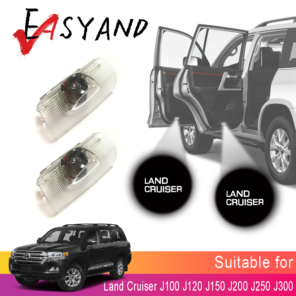 2pcs LED Car Door Welcome Lights for Toyota Land Cruiser 2000-2026 Laser Logo Projector Damage-free Installed Interior Lamp ราคา 259 บาท*ส่งฟรี