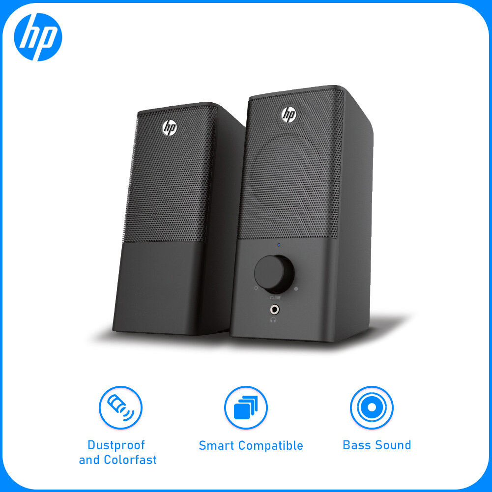 HP DHS2101 Mini Loa Đa Phương Tiện 3.5Mm Giắc Cắm Tai Nghe Núm Điều Khiển Chất Lượng Âm Thanh Gây Sốc Cho Máy Tính Xách Tay Máy Tính Để Bàn TV Điện Thoại Di Động