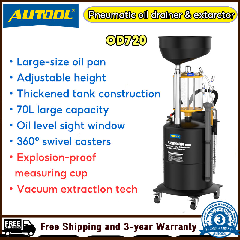 AUTOOL OD720 Pneumatic Oil Picker & Oil Pumping Machine 0.6-0.8bar Pneumatic Oil Extracting Machine Waste Oil Recovery Machine ราคา 19,748 บาท*ส่งฟรี