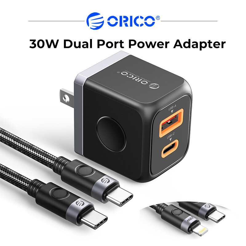 ORICO PD 30W sạc thiết lập USB C USBA Cáp sạc nhanh 2.4A sạc nhanh dây cho iPhone iPad Type-C Bộ Bộ cáp