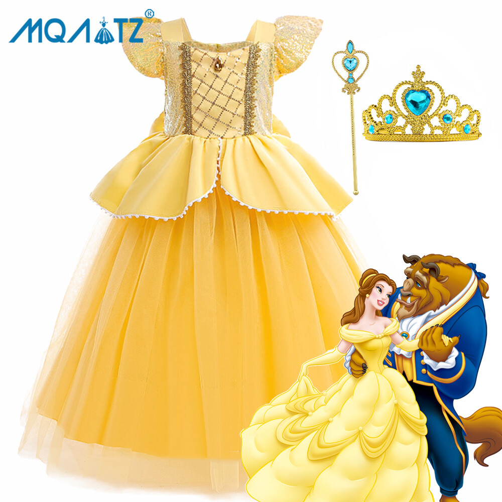 Princess Belle Dress For Kids - Halloween Costume, Birthday Party, Cosplay, Disney  Belle | Lazada Singapore