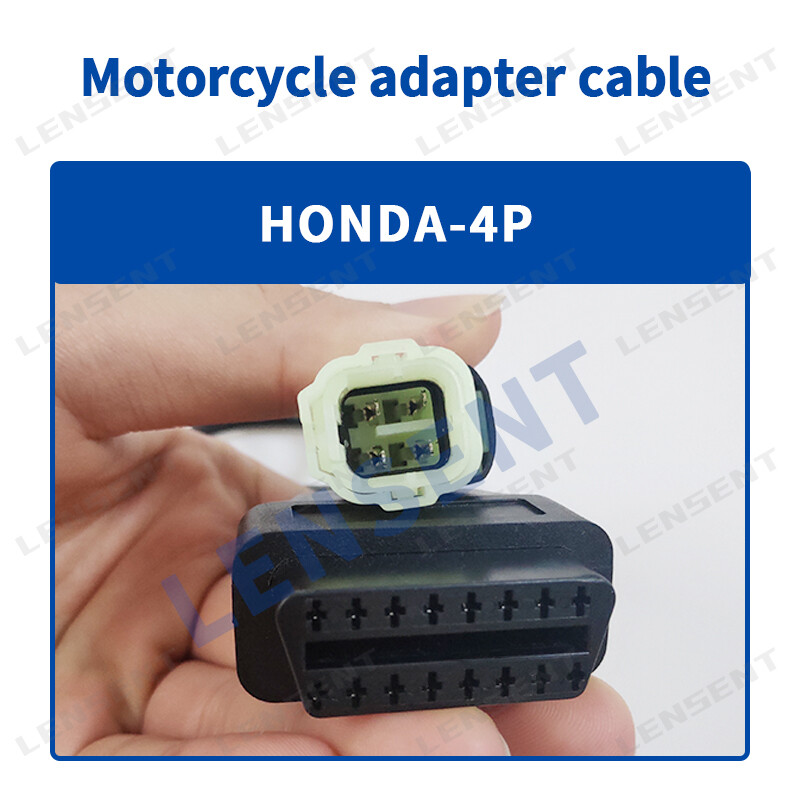 Lensent For Honda Motorcycle Cable Motorbike 4 Pin OBD2 Diagnostic ABS 1 Pcs Durable HONDA CABLE OBD CABLE OBD2 ราคา 161 บาท*ส่งฟรี