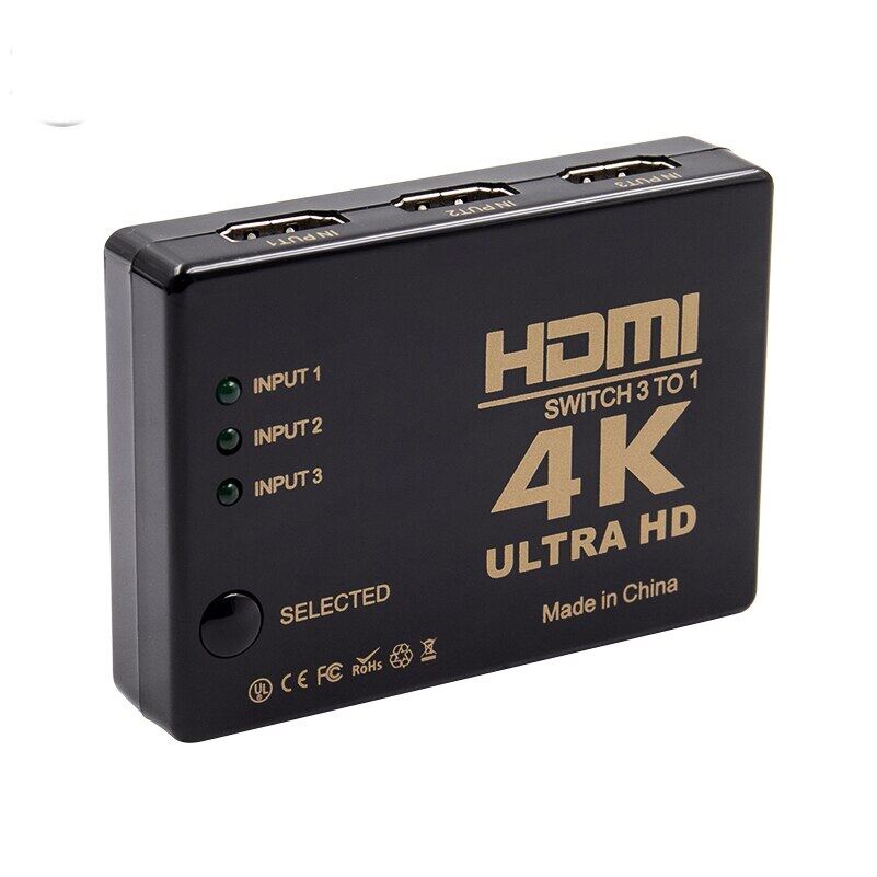 Bộ Chuyển Đổi HDMI 3 Cổng 4K X 2K 1080P Cho HDTV Xbox PS3 4 Ultra HD Bộ Chọn Công Tắc HDMI 3 Trong 1 Bộ Chia HDMI Cho Máy Chiếu Đa Phương Tiện 3