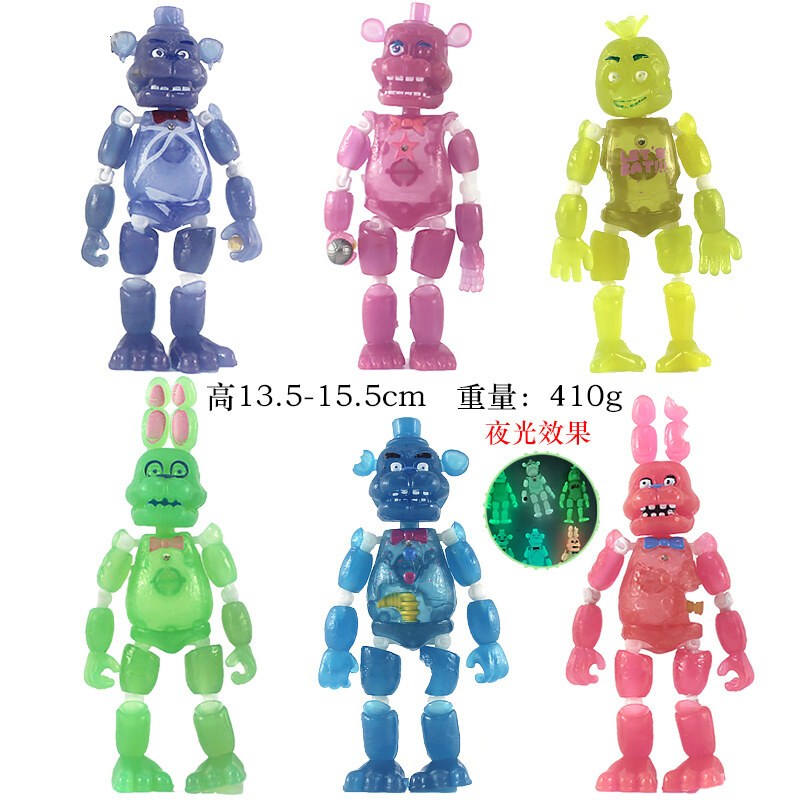 Có sẵn 5.5 inch năm đêm tại Freddy của an ninh vi phạm Mô hình nhân vật FNAF Bonnie Foxy Freddy Fazbear gấu PVC bức tượng mô hình đồ chơi búp bê cho sinh nhật bé trai Quà Tặng trẻ em với hộp