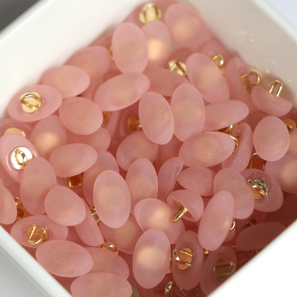 10Pcs/set 15mm Candy Color Transparent Oval Pearl Buttons for Clothing Fashion Shirt Skirt Dress Cardigan Sewing Accessories
