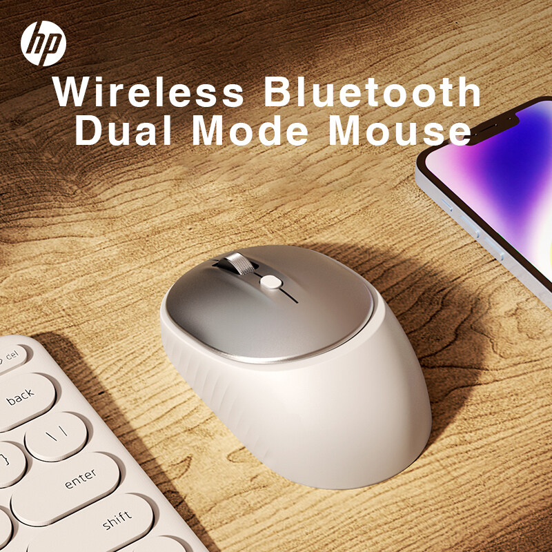 HP Chuột Bluetooth Không Dây Mute Chế Độ Kép 8001600DPI Bluetooth 4.0 5.0 2.4G Chuột Không Dây Siêu Dài Tương Thích Lâu Dài Với Mọi Thiết Bị