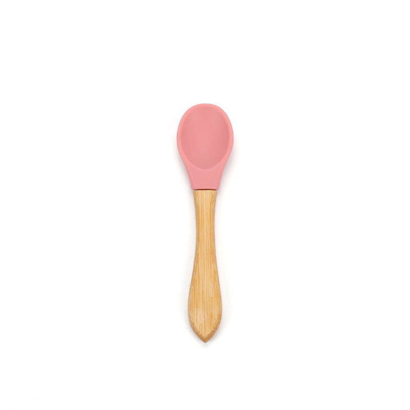 Baby Edible Silicon soft spoon eat learning baby food supplement spoon beginner training drop-proof and hot-proof children's tableware