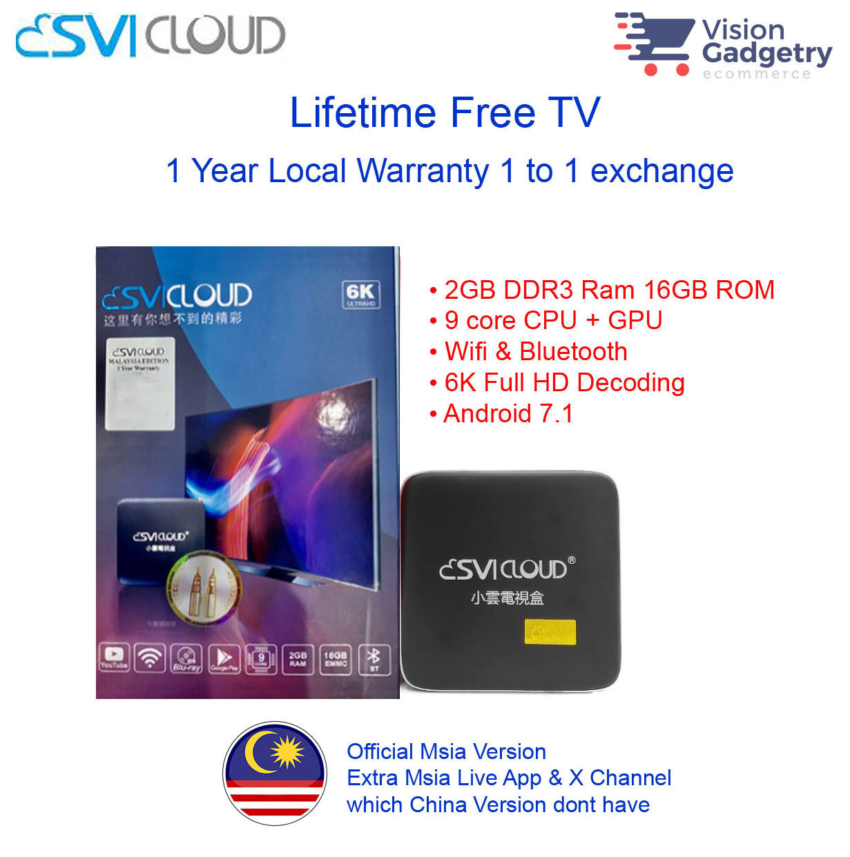Svi Cloud Malaysia Version Android Lifetime Iptv Msia Lazada