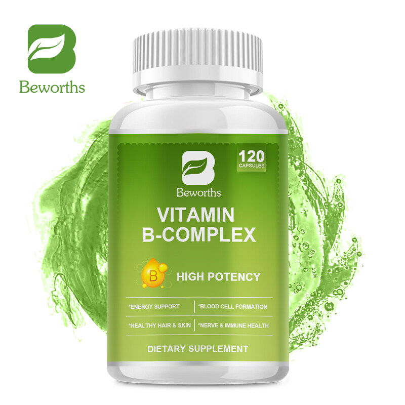 BEWORTHS Vitamin B-Complex Capsules B1 B2 B6 B12 Năng lượng khỏe mạnh, hình thành tế bào máu & hỗ trợ truyền xung thần kinh