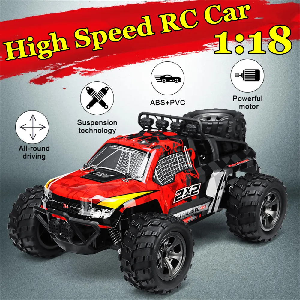 big red rc truck