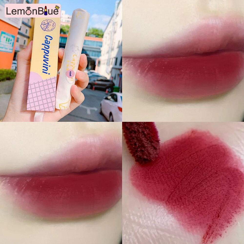 Gambar LemonBlue Matte Lipstick Velvet Lip Glaze Color Charm Lasting Non fading Lip Make up Beauty Cosmetics High Pigmented Matte Liquid Lipgloss For Women Girls good looking