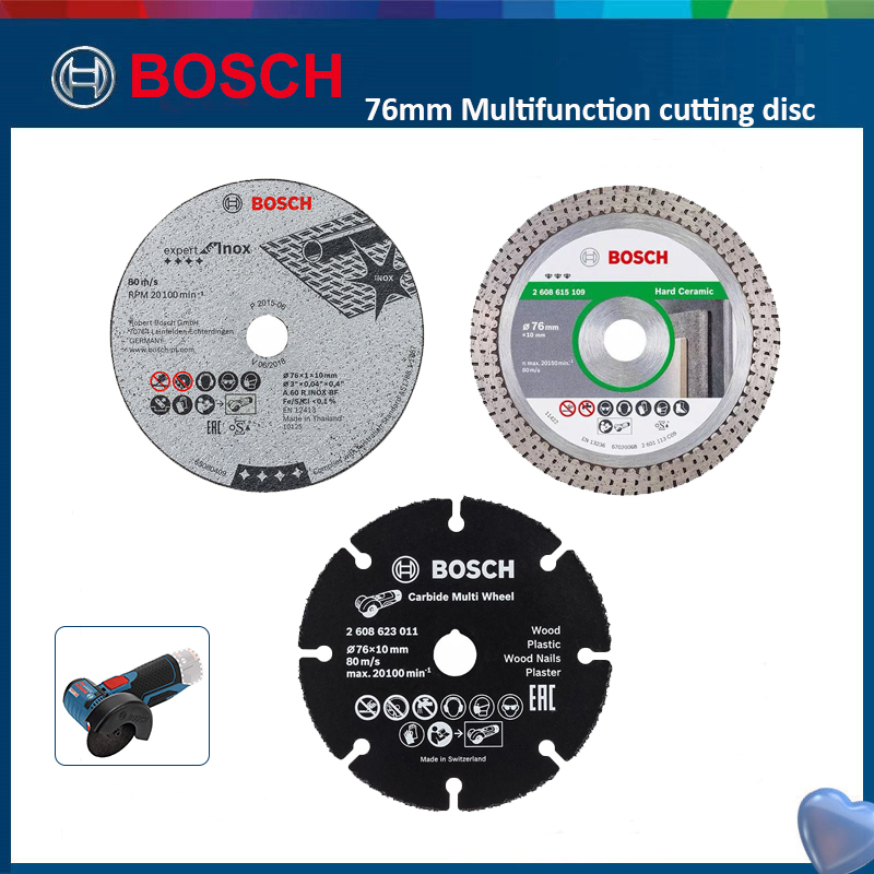 Đĩa cắt 76mm chính hãng của bosch cho lưỡi cắt gỗ thép không gỉ gws12v-76 đĩa gạch men